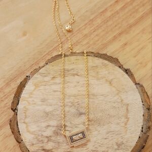 18k Rose Gold Plated Cassette Tape Necklace NEW